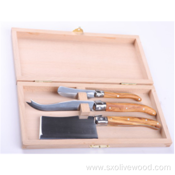 Olive Wood Cheese Knives